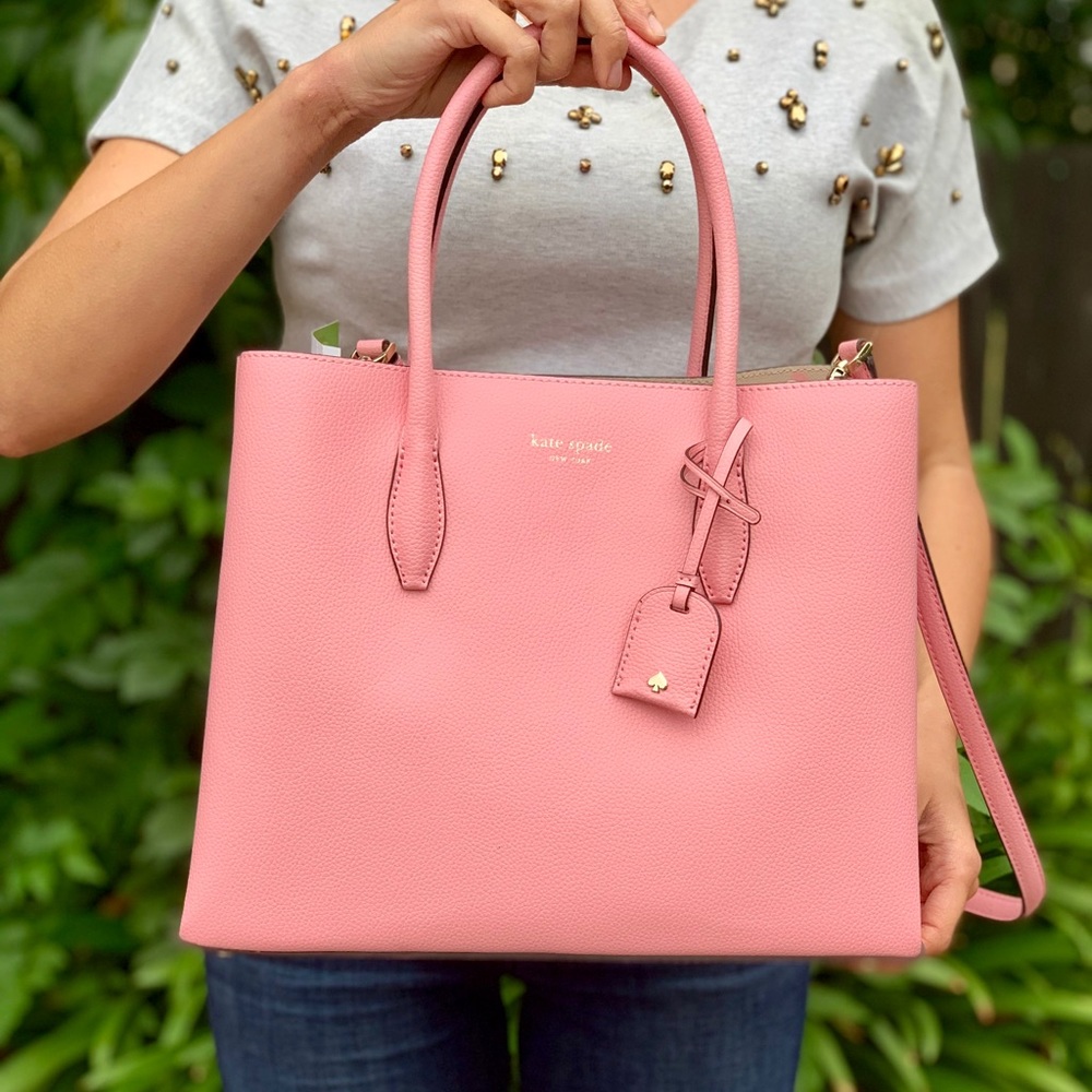 Kate Spade Eva Breezy Ditsy Medium Leather Satchel - Picture 2 of 10